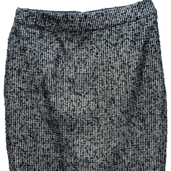 J.Crew Women's Notte Boucle Tweed Straight & Pencil Skirt Size 00 Black White - Picture 1 of 11